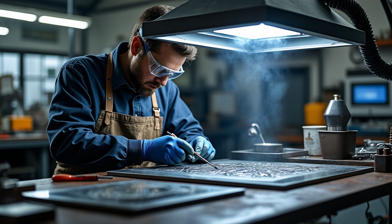 Gravure à l&rsquo;acide : pourquoi elle est réservée aux ateliers