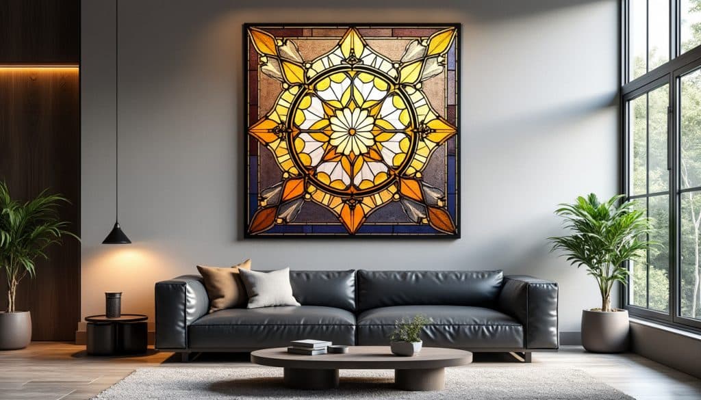 Panneau mural en vitrail, comment choisir la taille pour un salon